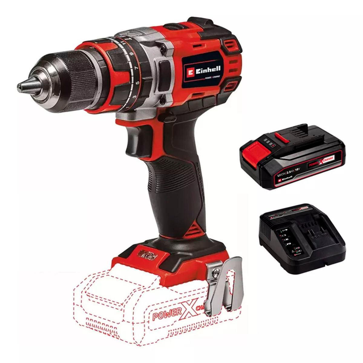 EINHELL - Taladro Percutor 18v Tp-cd 1850 Li-i Bl-solo Bat+ Carg