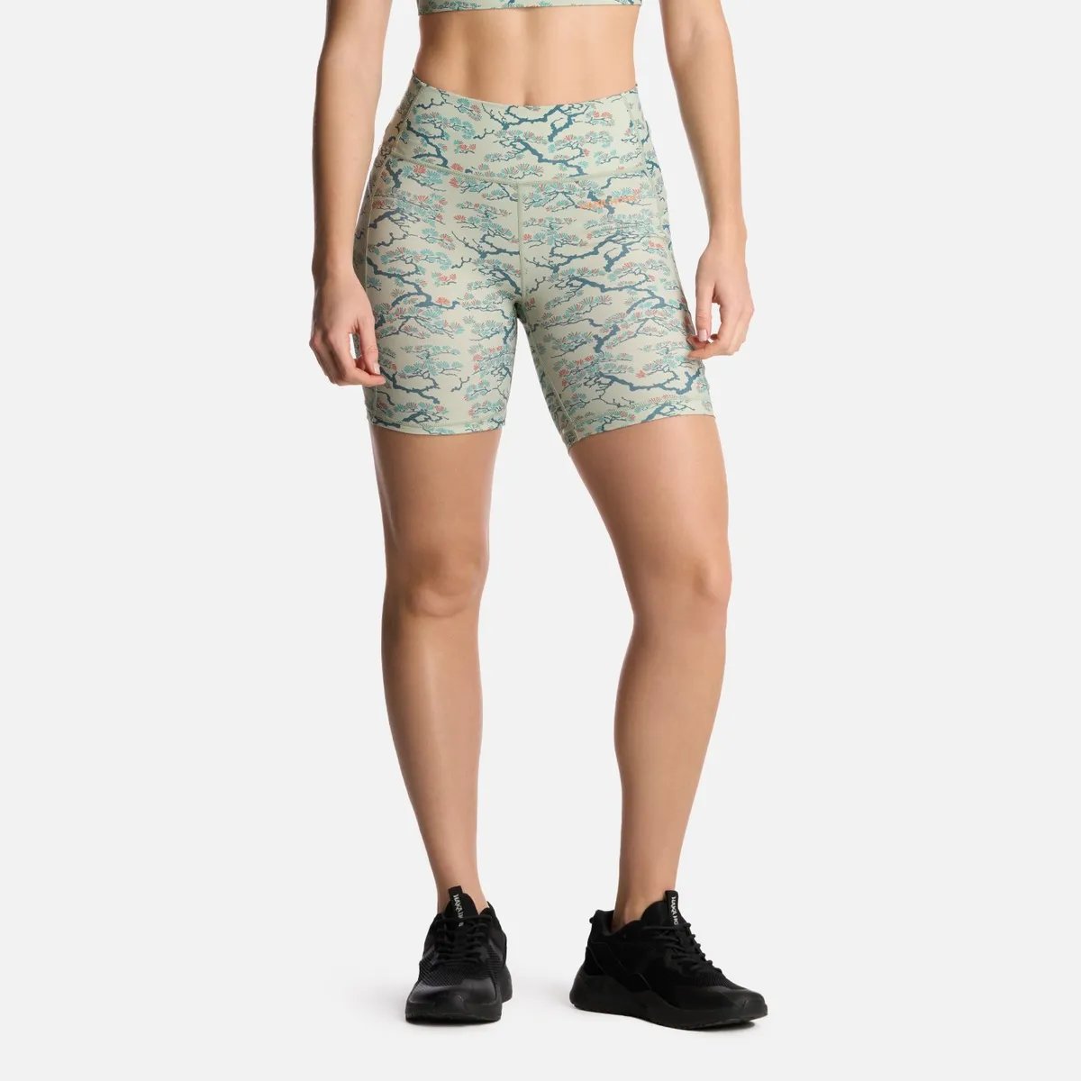 HAKA HONU - Calza Mujer Coihue Biker Print Menta Haka Honu