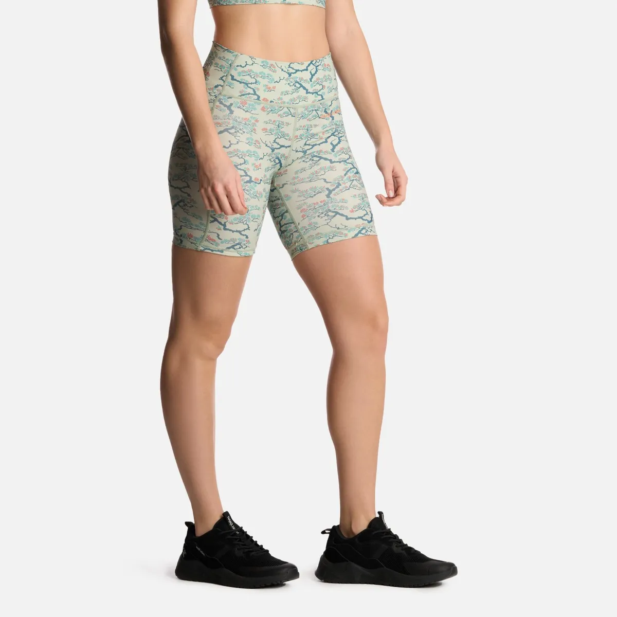 HAKA HONU - Calza Mujer Coihue Biker Print Menta Haka Honu