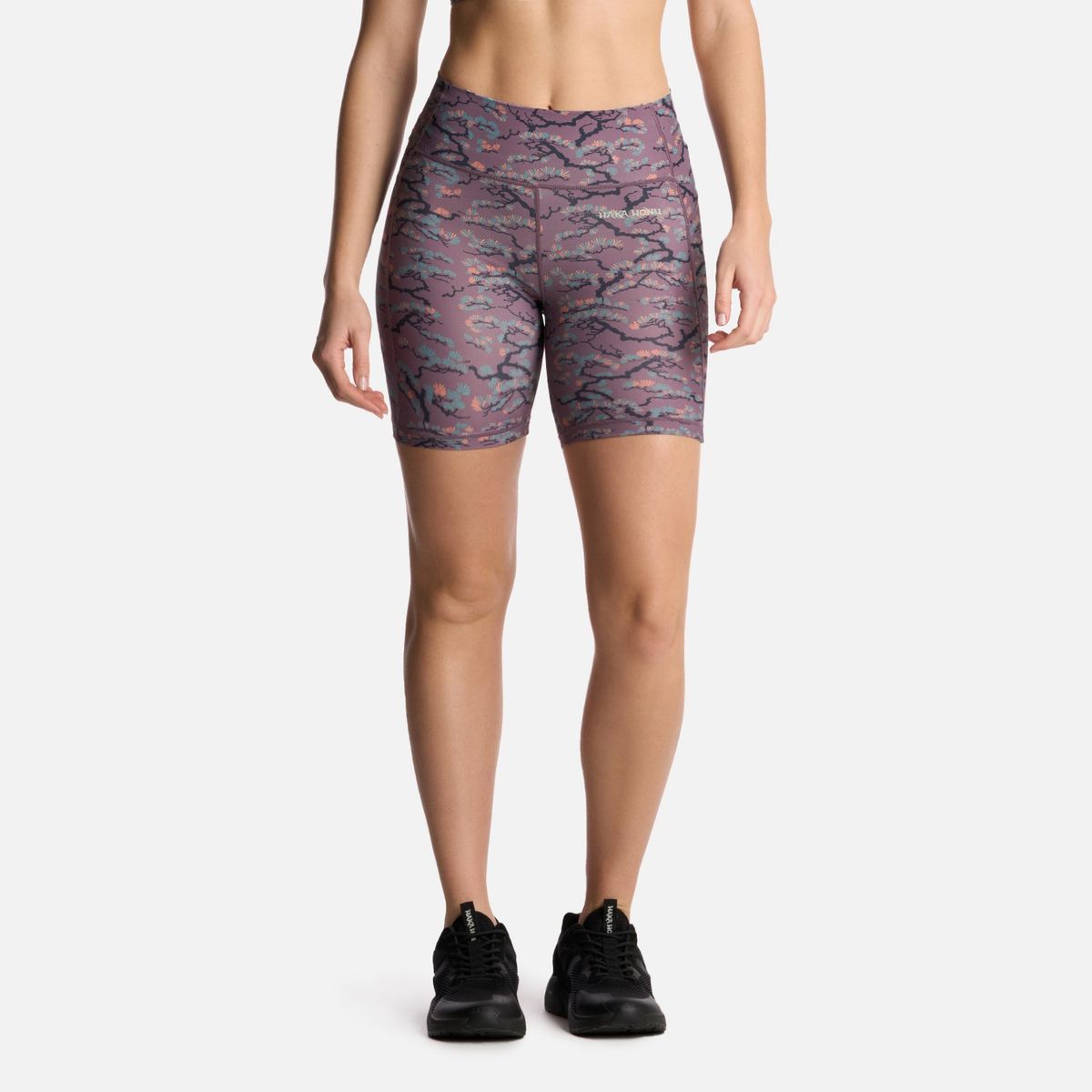 HAKA HONU - Calza Mujer Coihue Biker Print Morado Claro Haka Honu