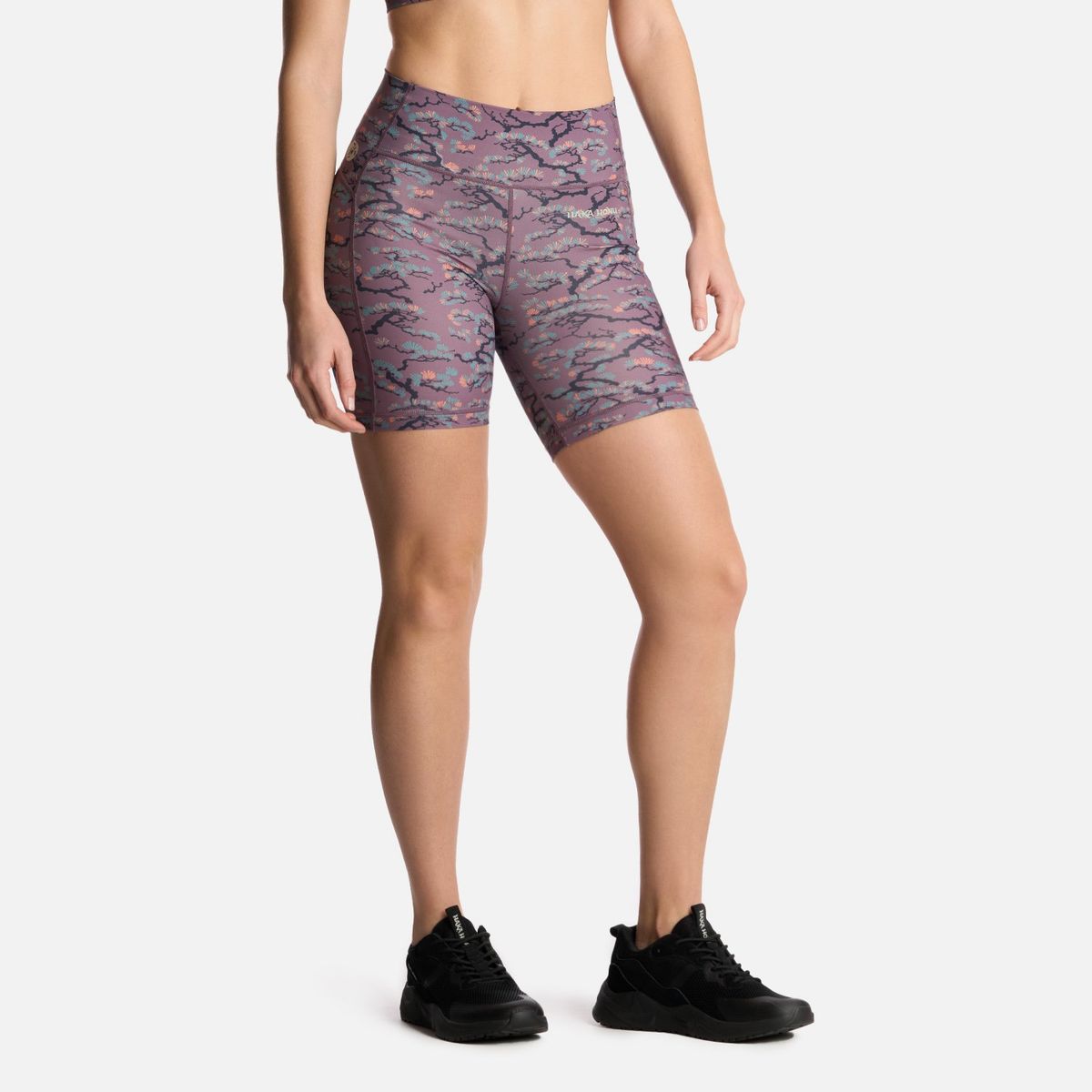 HAKA HONU - Calza Mujer Coihue Biker Print Morado Claro Haka Honu