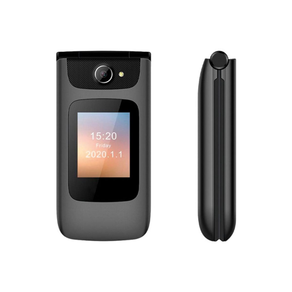 INTROTECH - Celular Senior Introtech 4G Almeja Clamshell Batt Gris-Negro