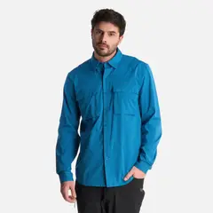 LIPPI - Camisa Hombre Rosselot Long Sleeve Q-Dry Shirt Azul