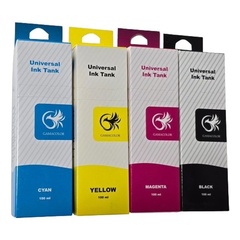 GENERICO - Tintas Universales Impresión Pack 4 Colores Todas Las Marcas