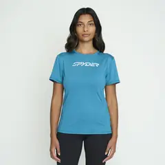 SPYDER - Polera Entrenamiento Mujer Azul SYWTT02S24BL