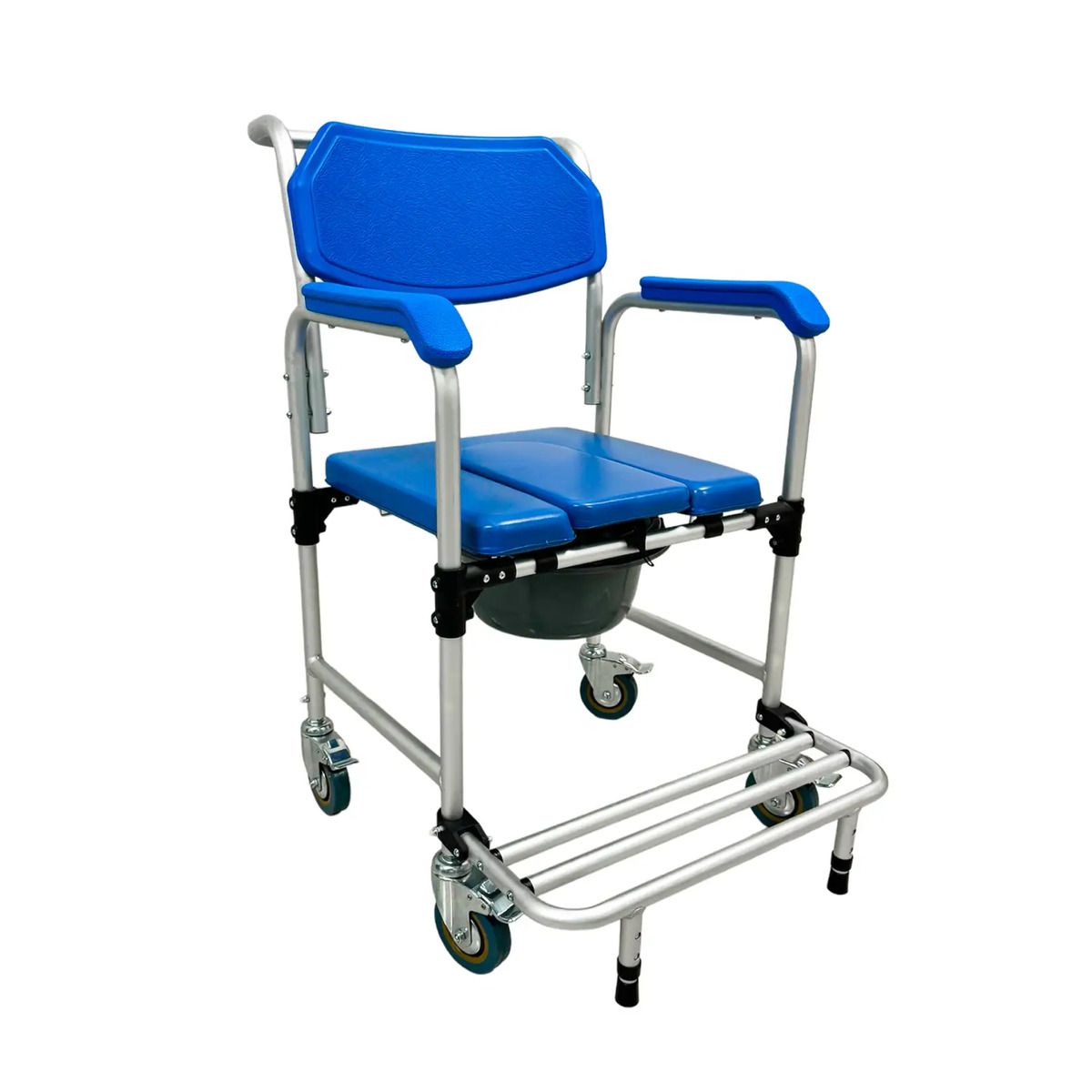 MEDICALTEC - Silla Baño y Ducha con Ruedas y Brazos Abatibles KDB697