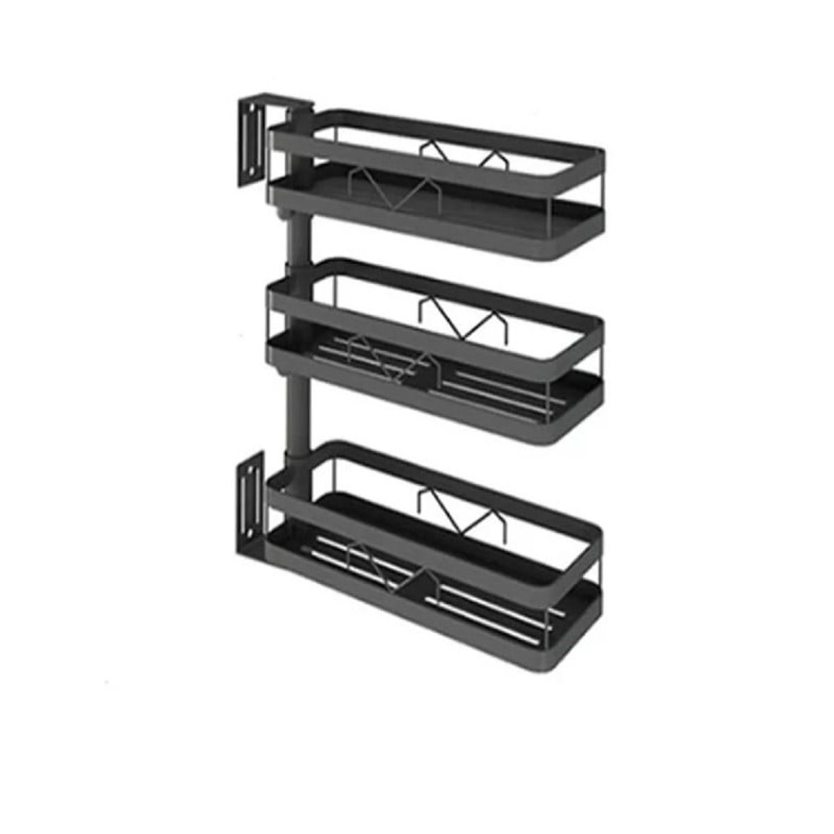 ANGELES DEL HOGAR - ORGANIZADOR DE COCINA ESTANTE 3 NIVELES COLGANTE MULTIUSO