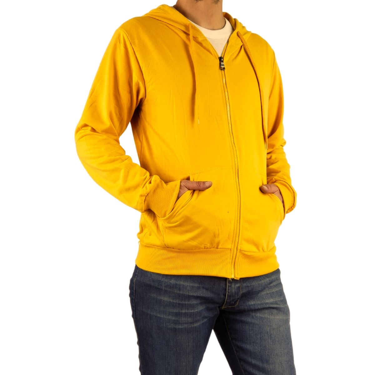 LIKE SHOP - Poleron Algodón Hombre Primavera Verano Cierre Colores Mu54