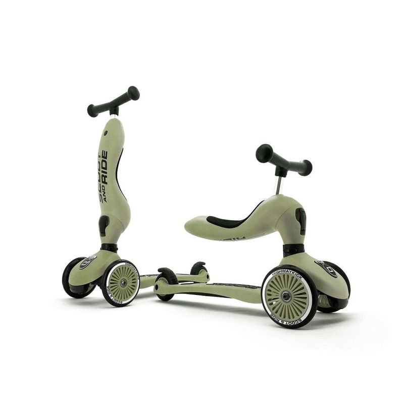 SCOOT AND RIDE - Scooter 2 en 1 Highwaykick 1 Olive Scoot and Ride