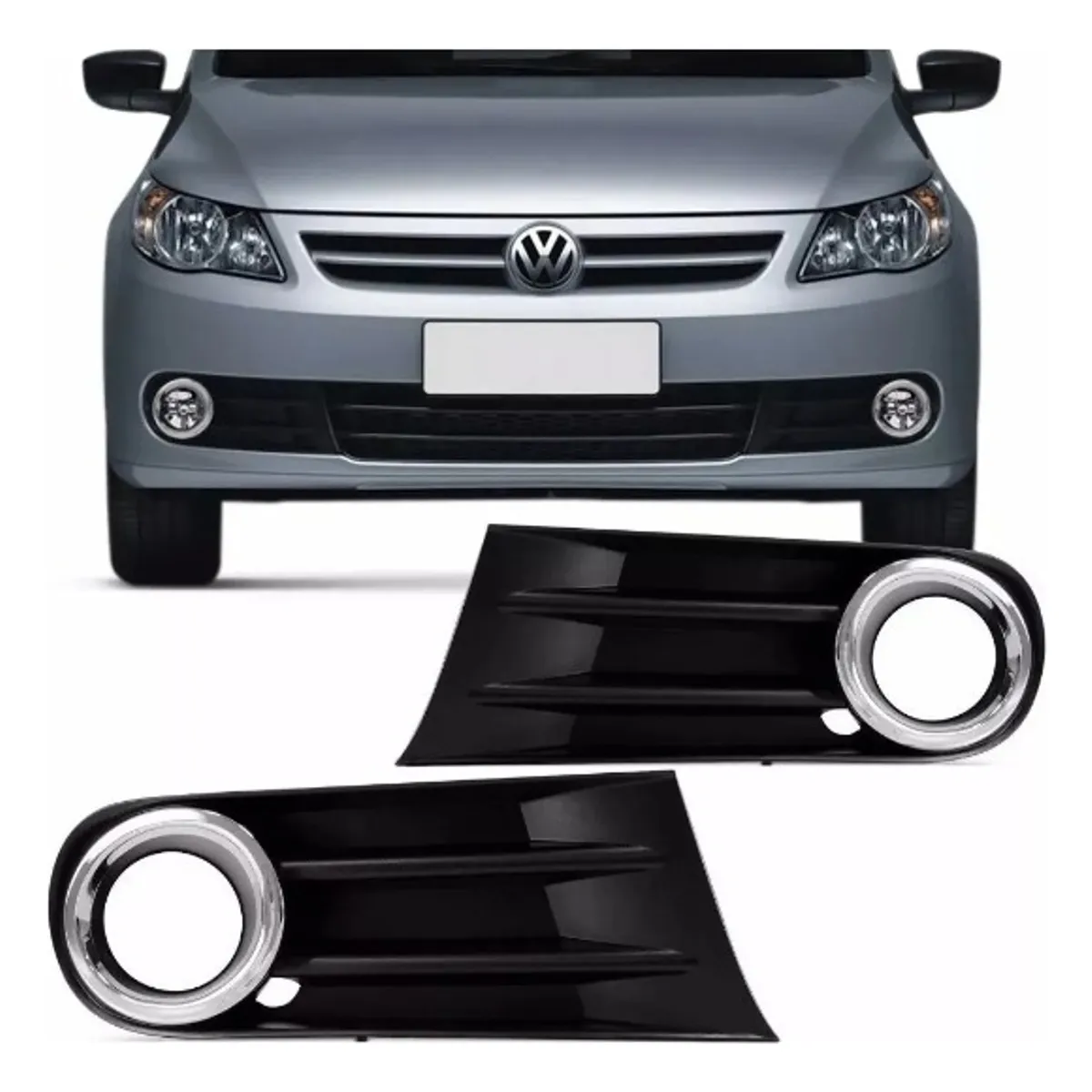001 NUMBER ONE BRASIL - Rejilla Parachoque Choyo Cromado Volkswagen Gol G5 0912