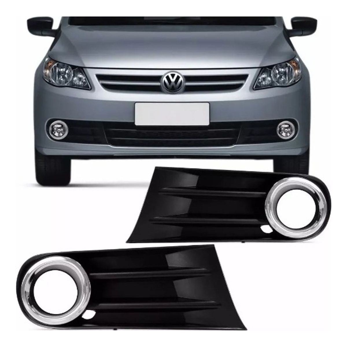 001 NUMBER ONE BRASIL - Rejilla Parachoque Choyo Cromado Volkswagen Gol G5 0912