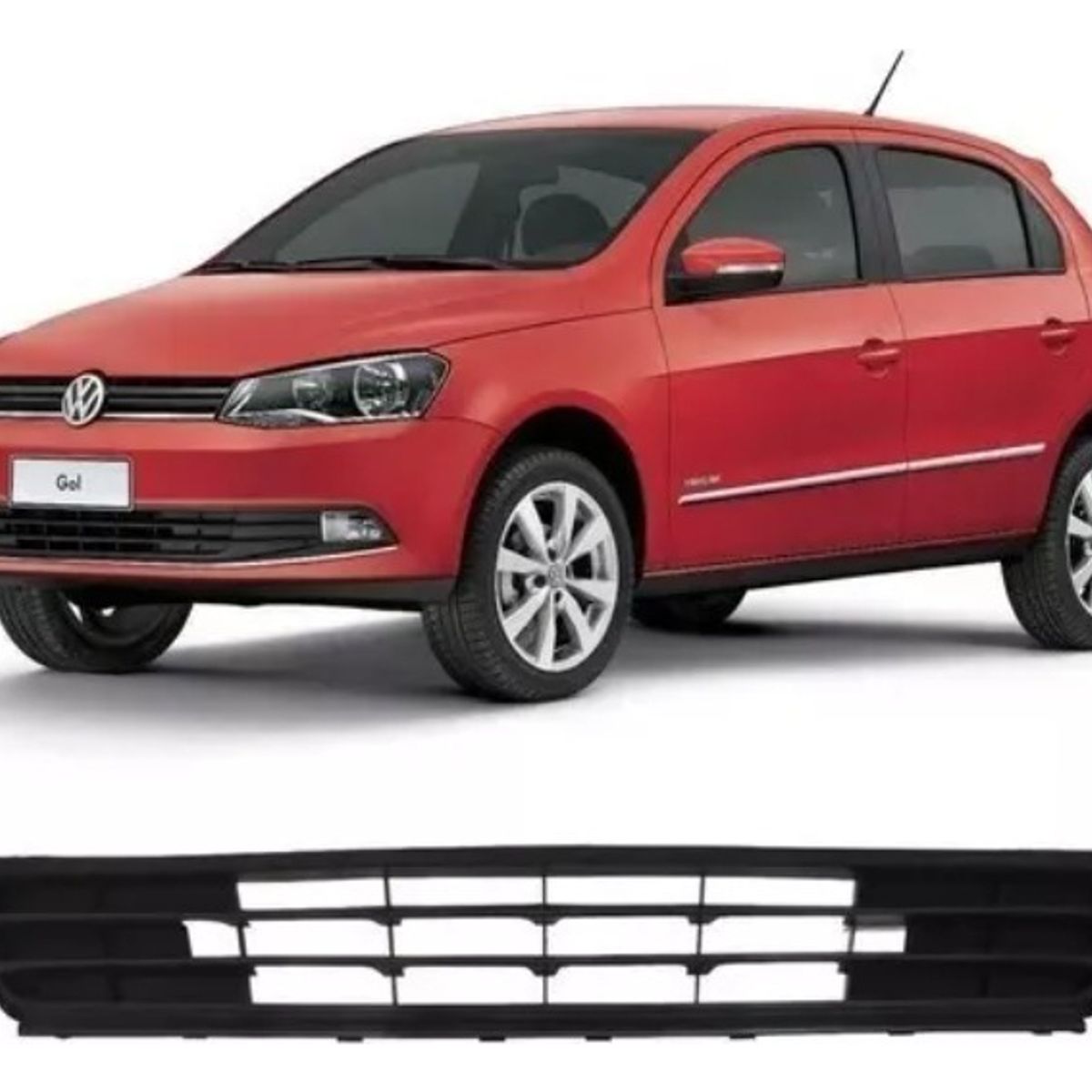 GENERICO - Mascara Central Parachoque Volkswagen Saveiro G6 1317