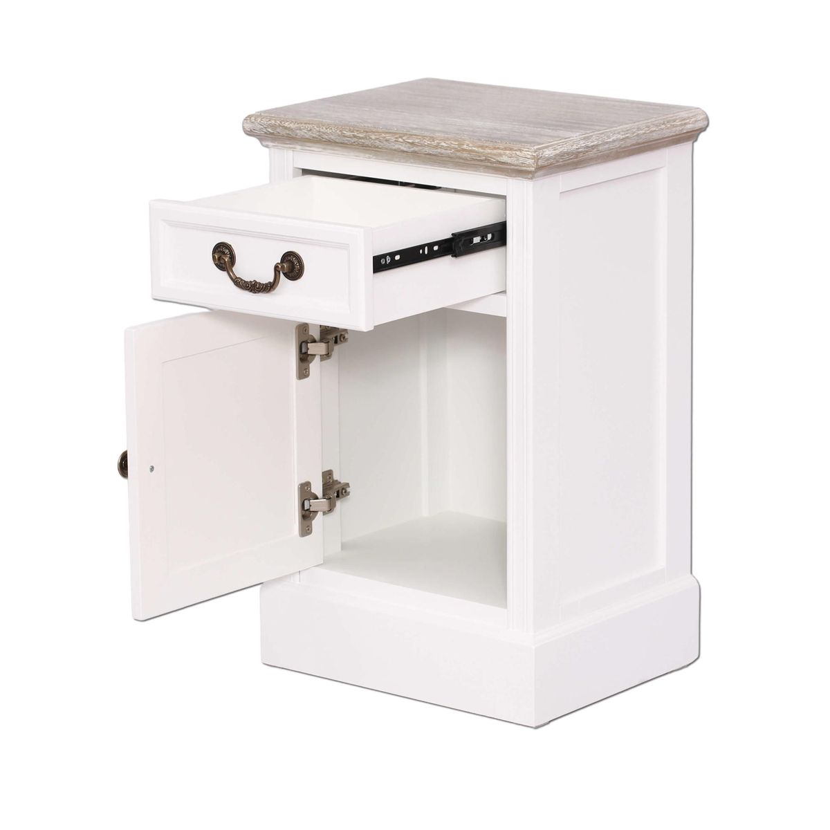 ECOMUSO - VELADOR 1C PUERTA CLASICO BLANCO CUBIERTA ALBAYALDE ECOMUSO EF17119