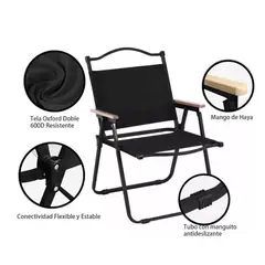 GENERICO - Silla Plegables De Camping Negro