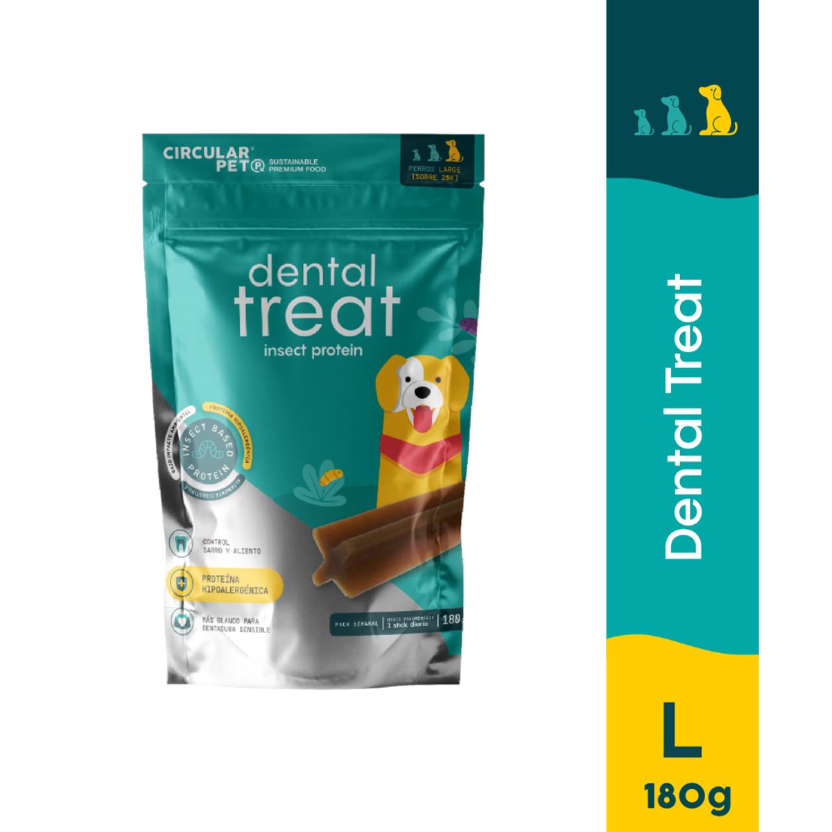 CIRCULAR PET - Snacks Dentales Hipoalergénicos Circular Pet Talla L