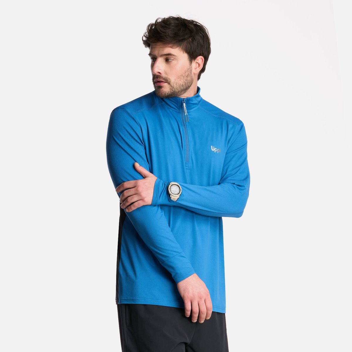 LIPPI - Polerón Hombre Puerto Trucco 1/4 Zip Azul Lippi