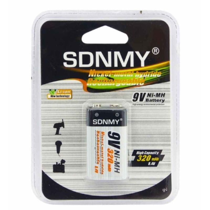 GENERICO - BATERIA 9 VOLT RECARGABLE SDNMY NI-MH 320 MAH EN BLISTER