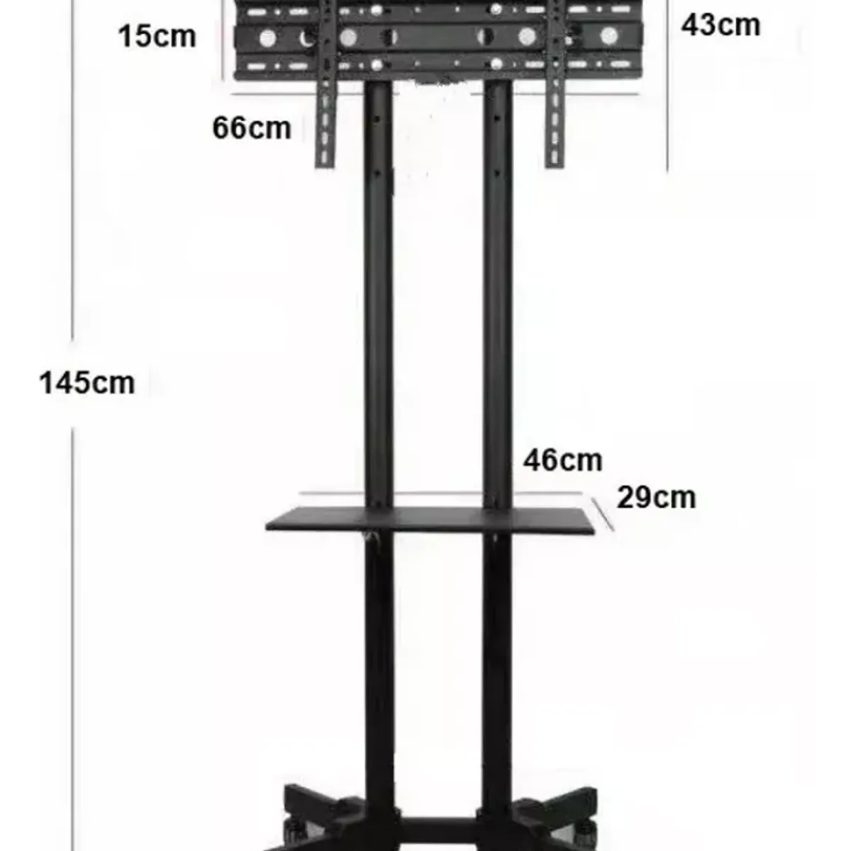 GENERICO - Rack Soporte Con Ruedas Stand De Tv Móvil 32 A 70 Color Negro