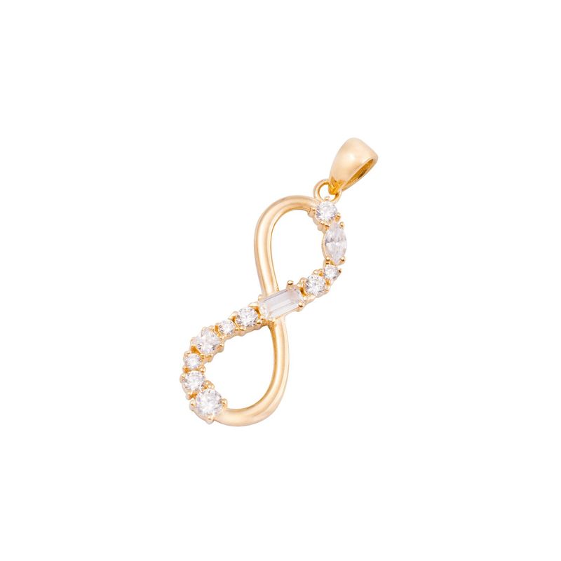 JB JOYAS BARON - Colgante de Oro 18kt Infinito Circón
