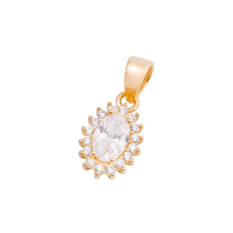 JB JOYAS BARON - Colgante de Oro 18kt Circón 6MM