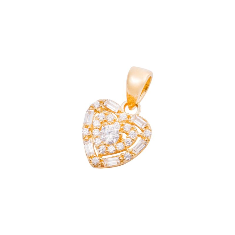 JB JOYAS BARON - Colgante de Oro 18kt Corazón Circón