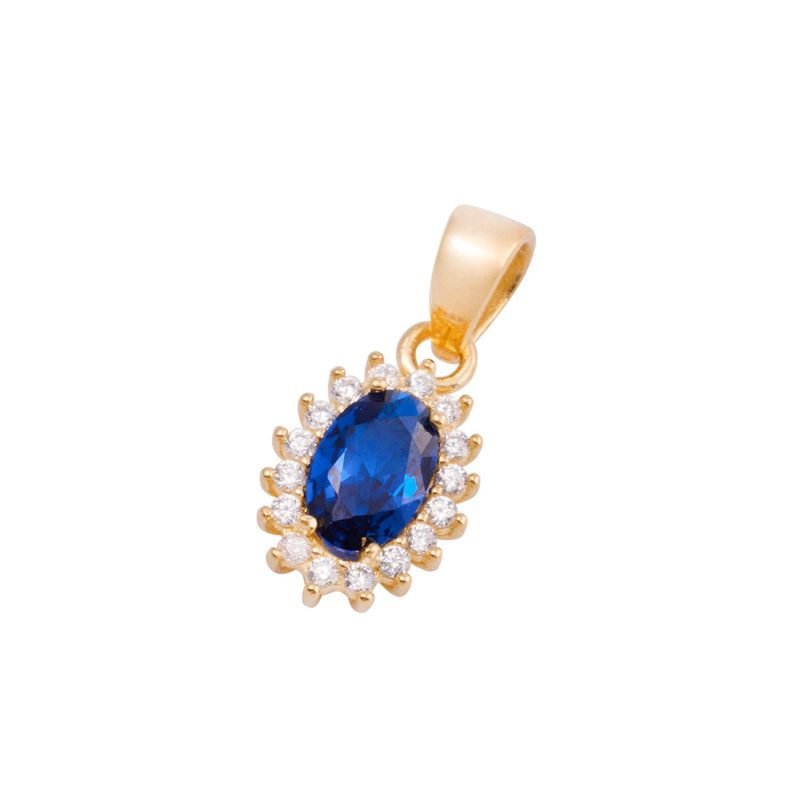 JB JOYAS BARON - Colgante de Oro 18kt Zafiro 6MM