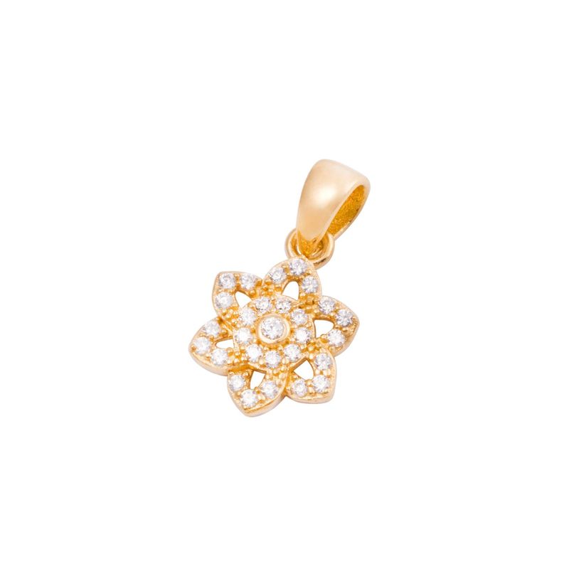 JB JOYAS BARON - Colgante de Oro 18kt Roseta Circón