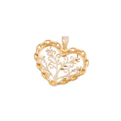 JB JOYAS BARON - Colgante de Oro 18kt Carazón Árbol