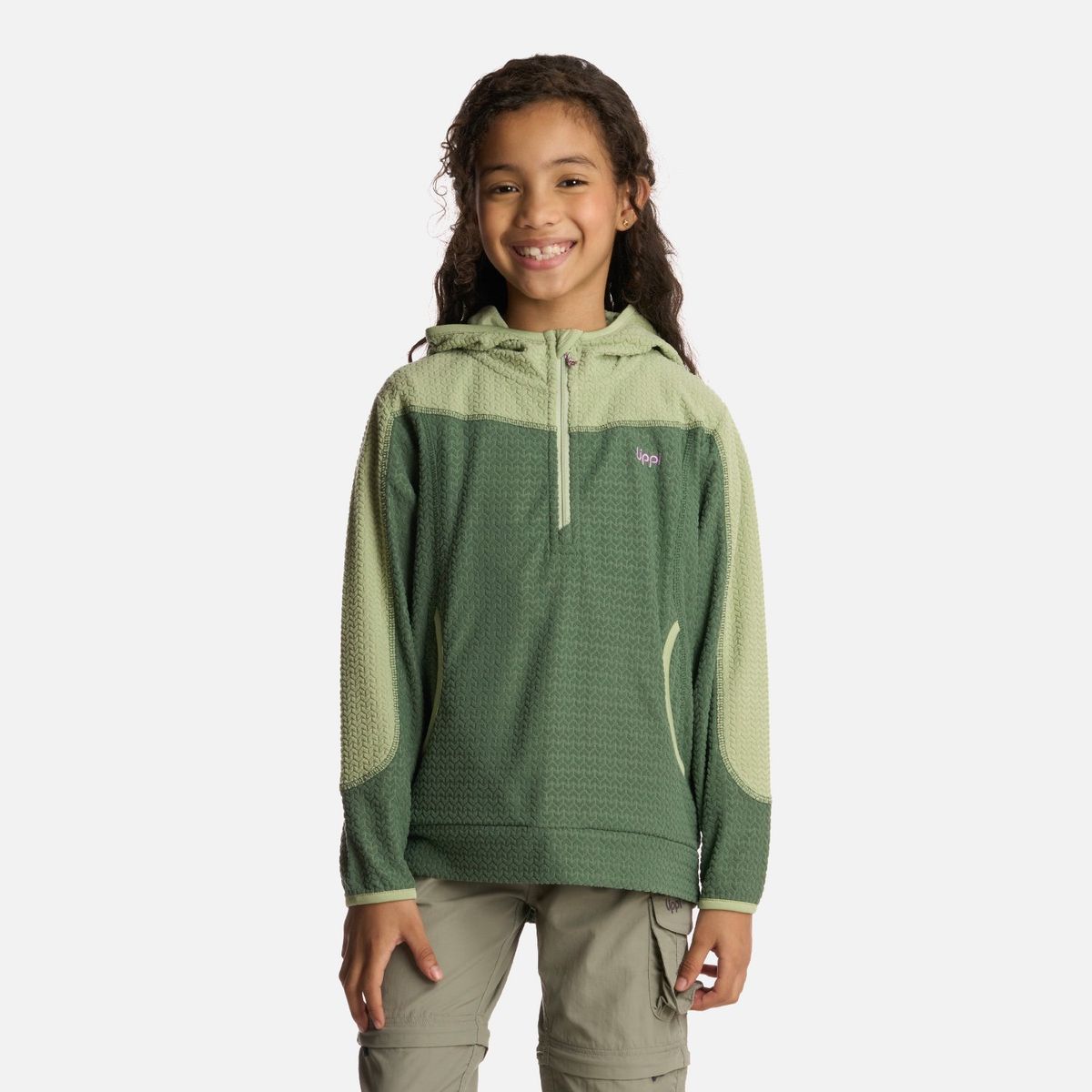 LIPPI - Polerón Niña Saltamontes Nano-F 1/4 Zip Hoody Jade Lippi