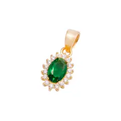 JB JOYAS BARON - Colgante de Oro 18kt Esmeralda 6MM