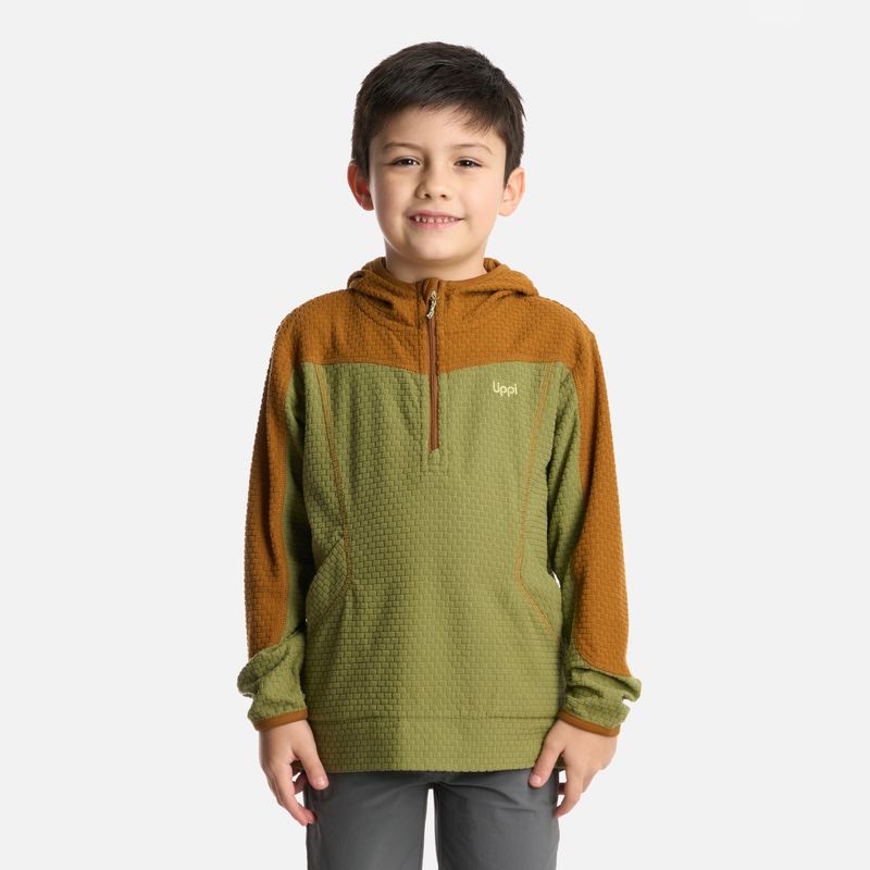 LIPPI - Polerón Niño Saltamontes Nano-F 1/4 Zip Hoody Mostaza Lippi.-
