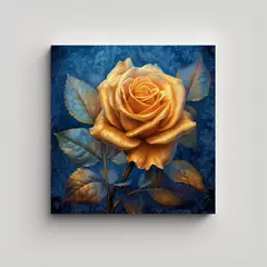 GENERICO - Arte Callejero Azul Dorado Rosa Realista 30x30 Cm
