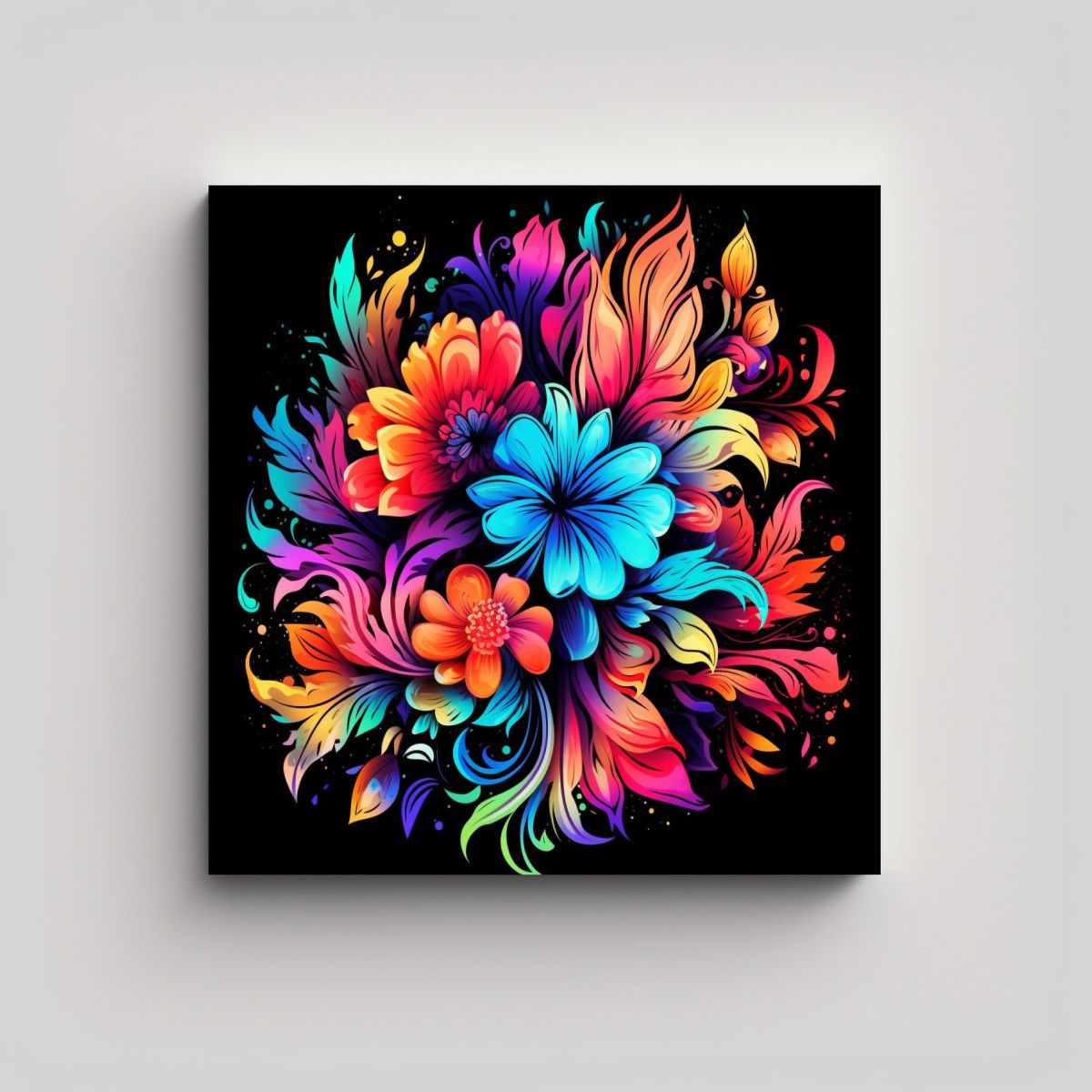 GENERICO - Diseño Moderno De Tinta De Alcohol Con Colores 90x90 Cm