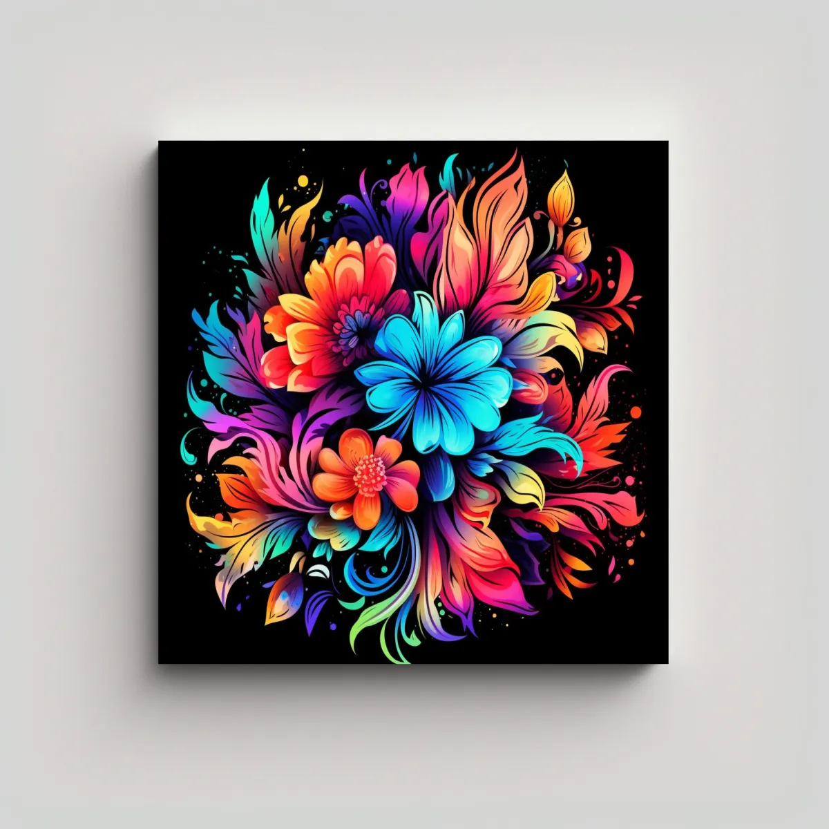 GENERICO - Diseño Moderno De Tinta De Alcohol Con Colores 80x80 Cm