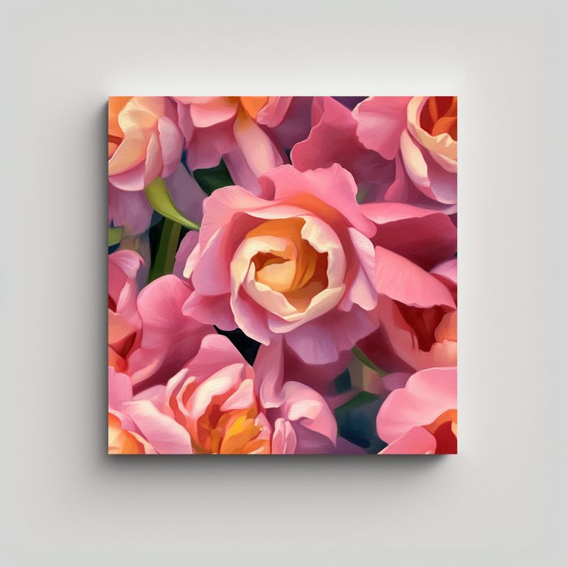 GENERICO - Inspiración De Arte Espectacular: Rosas 60x60 Cm