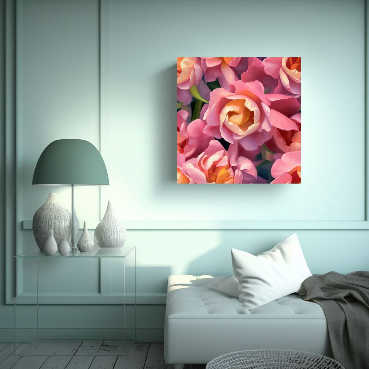 GENERICO - Inspiración De Arte Espectacular: Rosas 50x50 Cm