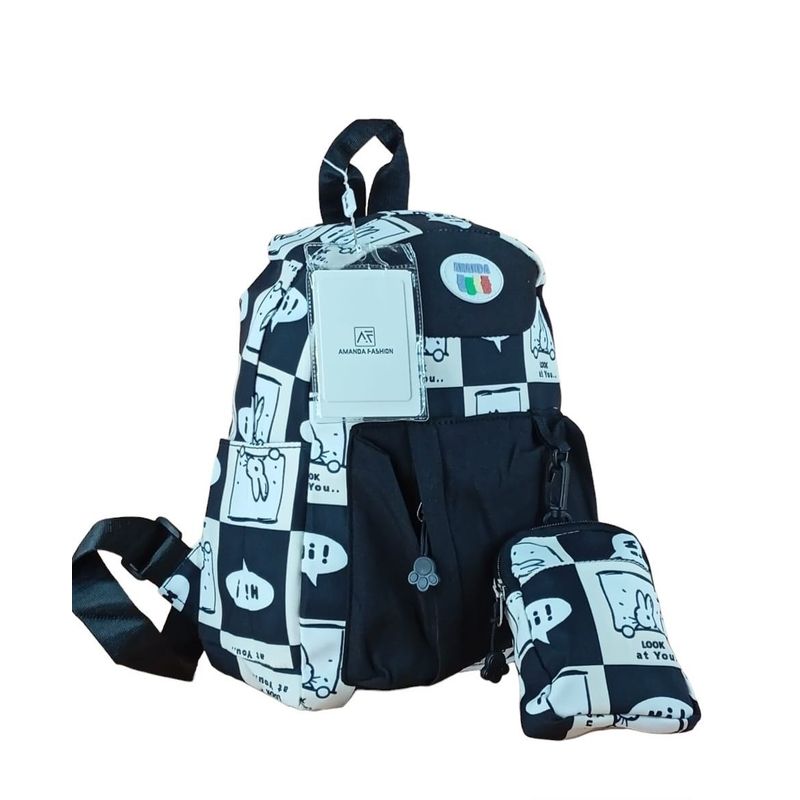 GENERICO - Mochila Urbana Juvenil Diseño Conejos Kawaii + Estuche