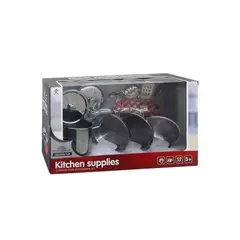 GENERICO - Set juego de Ollas baterías acero para niños