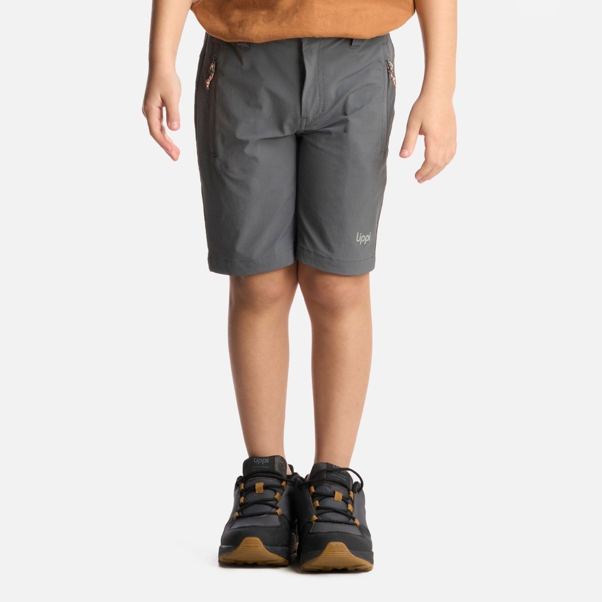 LIPPI - Short Niño Lennox Q-Dry Short Gris Medio Lippi