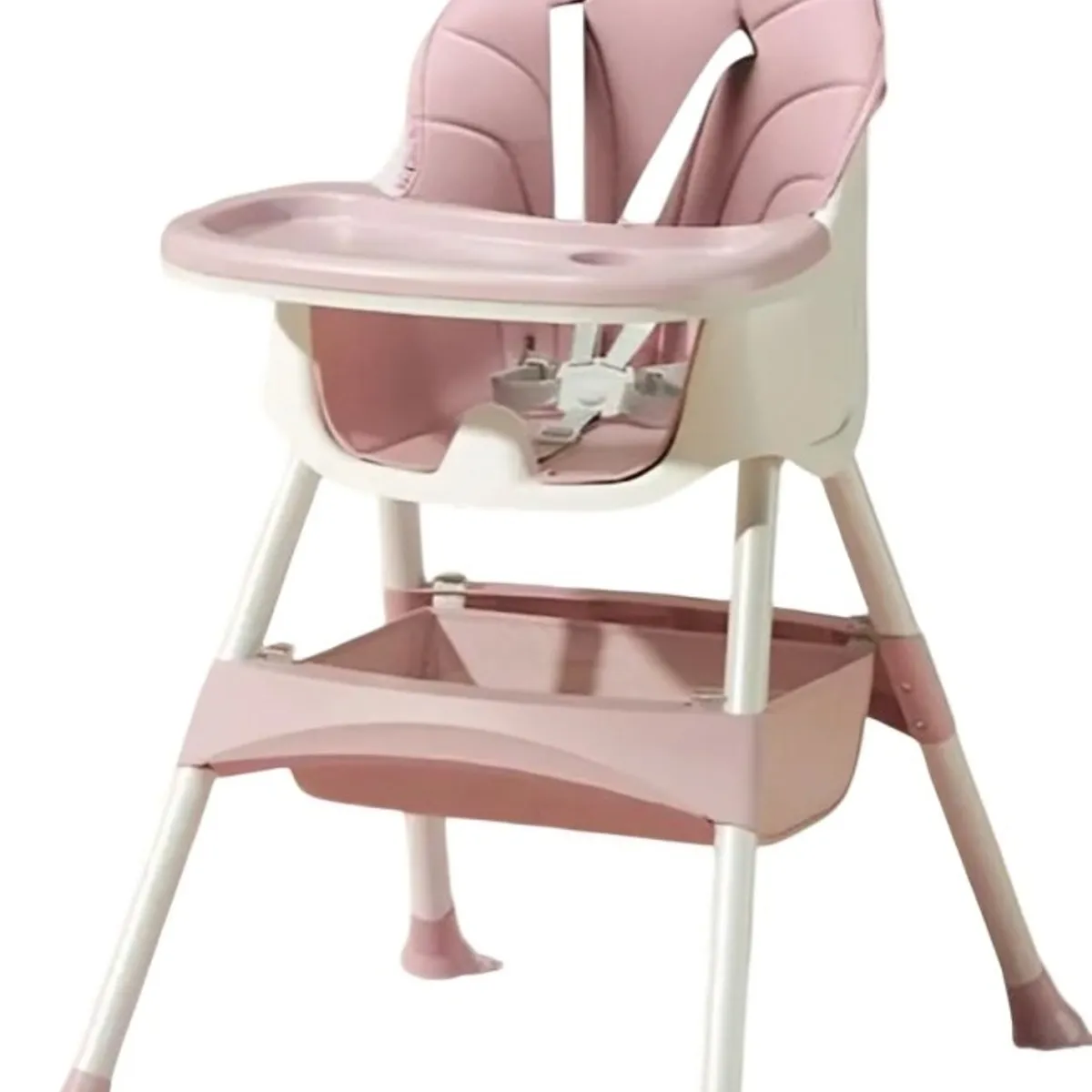 OEM - Silla De Comer infantil 2 En 1 plegable ROSADO