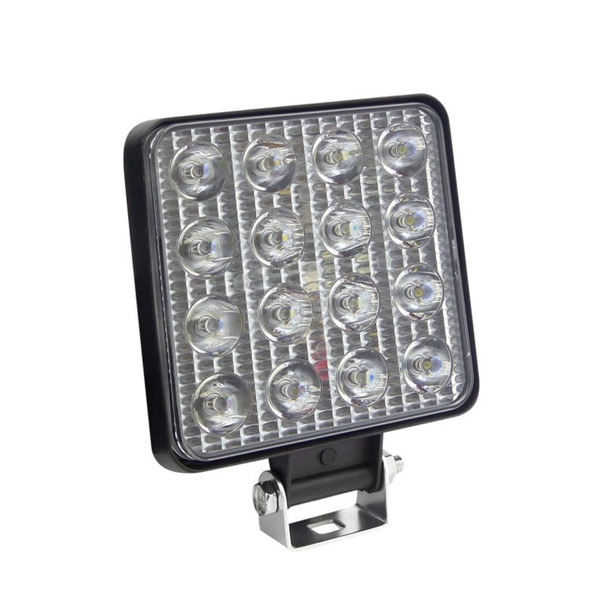 GENERICO - Neblinero 16 LED 48W, 12-24V, Cuadrado Delgado. Conjunto X1.