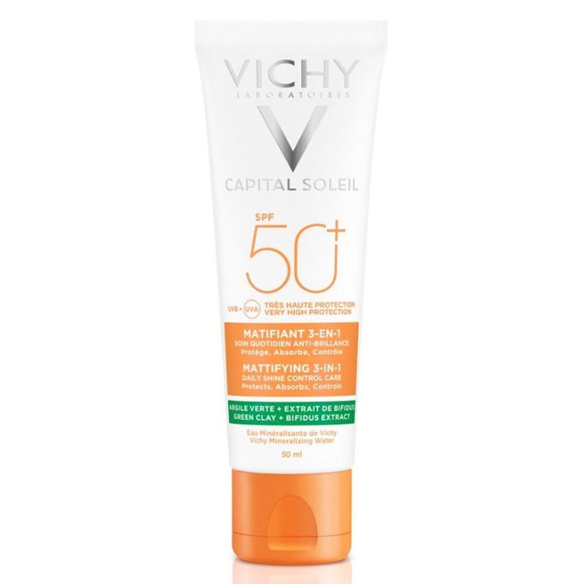 VICHY - Protector Solar Facial Capital Soleil Matificante 3 en 1 FPS 50+ 50 ml Vichy