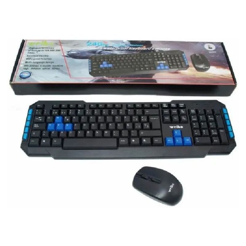 COMPRAPO - Kit Teclado Inalambrico 2.4Ghz GAMER Weibo WB-8099