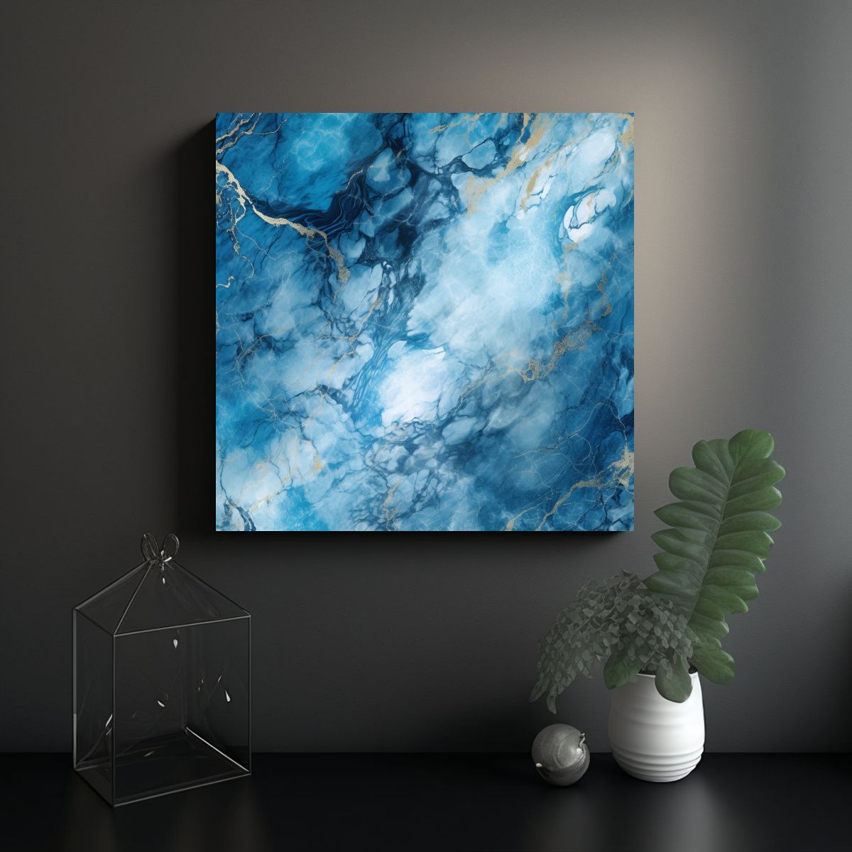 GENERICO - Pintura Decorativa En Lienzo De Textura Mármol 90x90 Cm