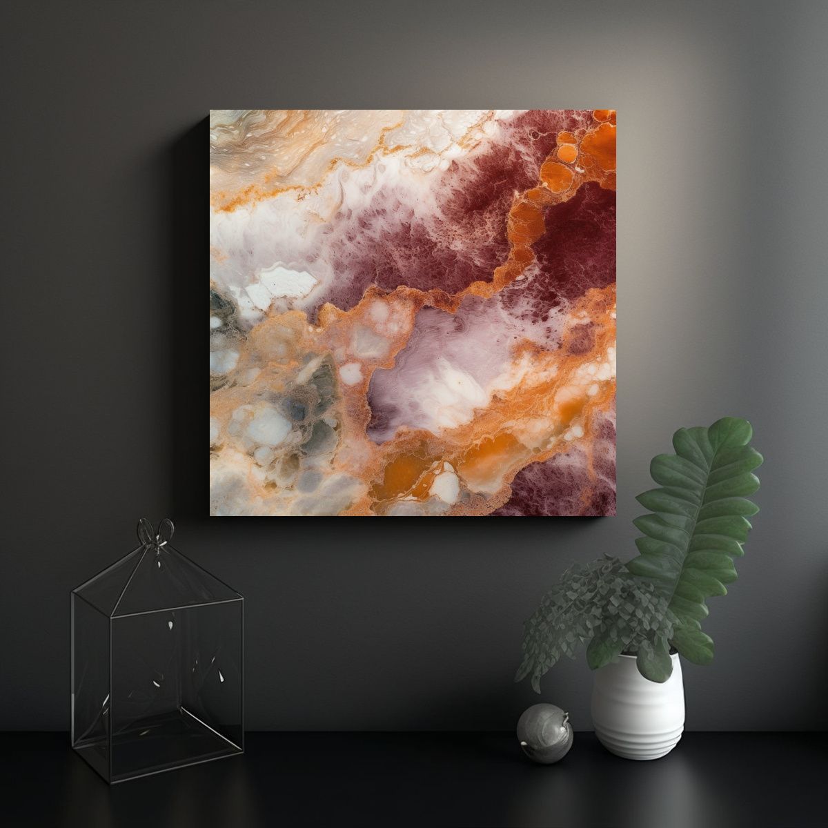 GENERICO - Pinturas Decorativas Textura Mármol Borgoña En 50x50 Cm