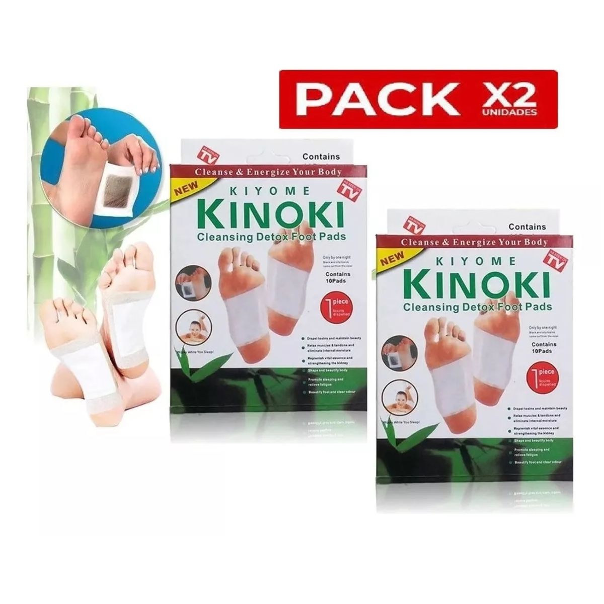 GENERICO - Parches Detox Kinoki Desintoxicantes Para Pies Cuidado 20uni
