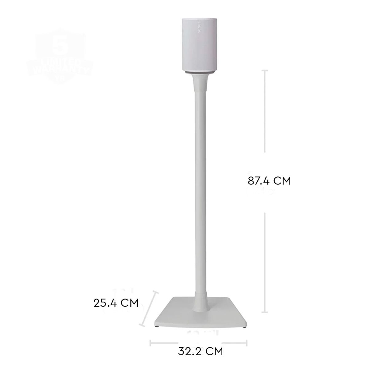 SANUS - Set de 2 Soportes de altura fija Sanus para altavoz Era 100 Blanco