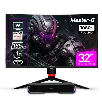 Master G Pack Monitor Gamer 32"" Curvo Fhd 1080 Va 165Hz 1Ms