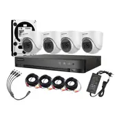 HIKVISION - Kit 4 Cámaras 1080p Lite 4 Domo Interior