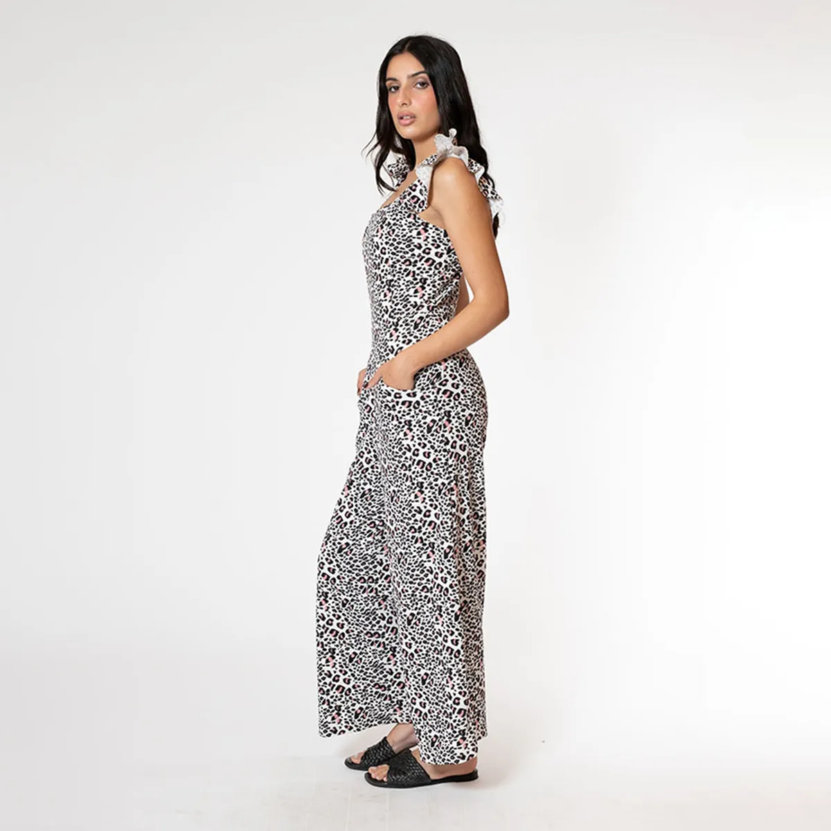 NATALIA SEGUEL - Enterito Mercedes Animal Print Rosa Natalia Seguel